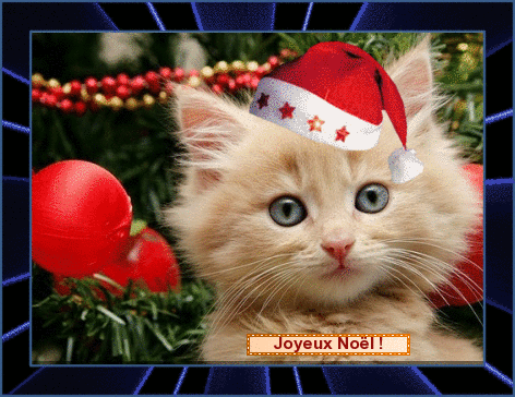 Gif animé joyeux Noël gratuit.