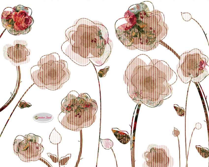 Fonds estampes florales transparente genre Aquarelle par Jopel