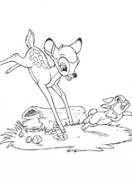 Coloriages Bambi, PanPan, Mis Bunny.. / Bambi Coloring Page Disney