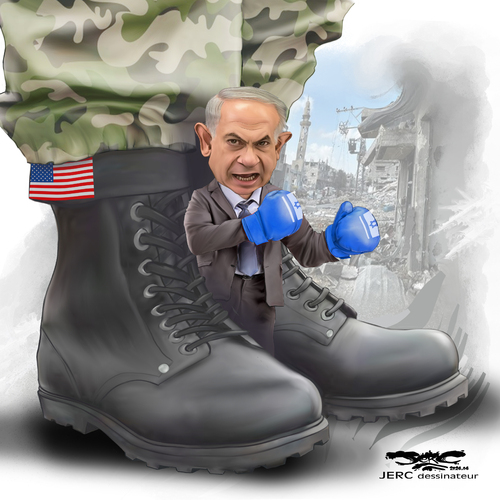 dessin de JERC dessinateur du jeudi 25 avril 2024 Caricature Benyamin Netanyahou - NETA IL EST OÙ  -  www.facebook.com/jercdessin https://twitter.com/dessingraffjerc www.jerc-tbm.com