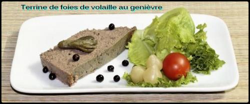 Terrine de foies de volaille au genièvre