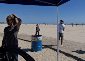 David Mazouz playing on the set of Touch