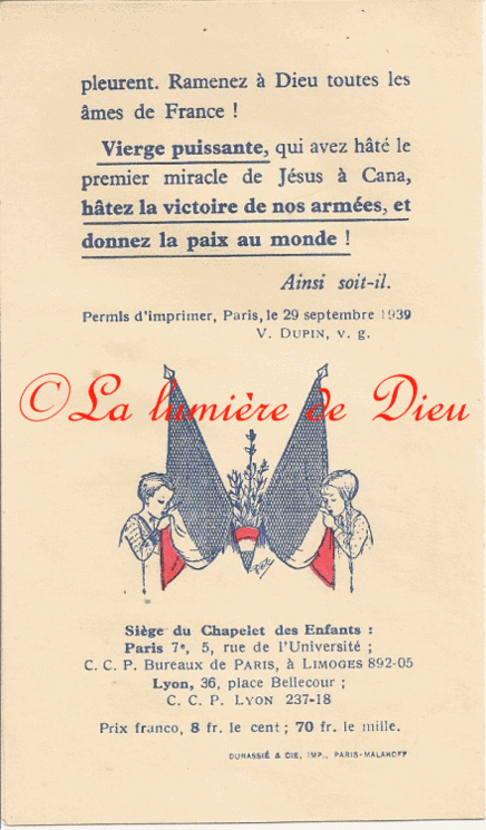 Prière pour la France (1939)