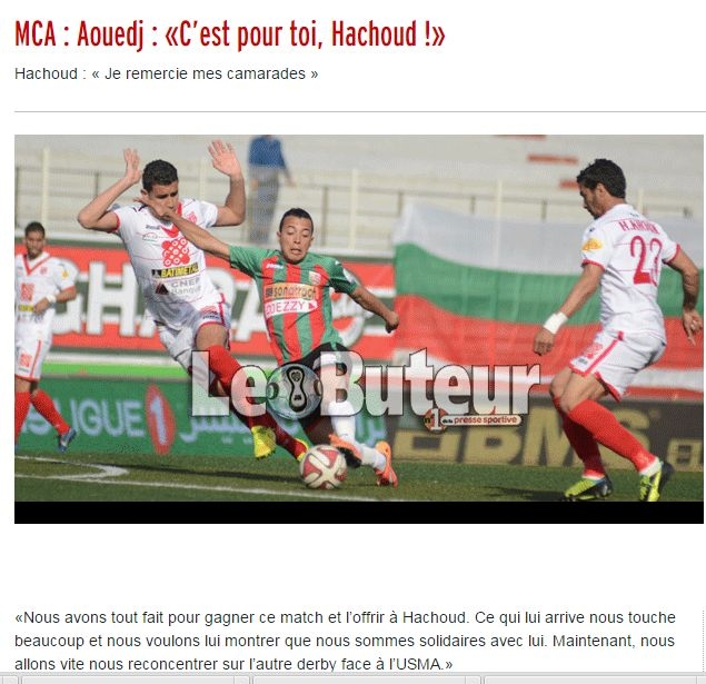 Vendredi 17.04.2015 à Bologhine à Huis clos MCA-CRB 3-0