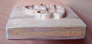 Moule emporte-pièce feuille de figuier en bois sculpté, compatible alimentaire - Arts et sculpture: sculpteur sur bois
