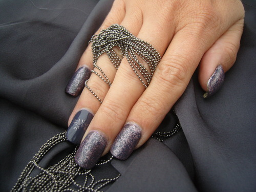 Nail art : Métal - Saran wrap