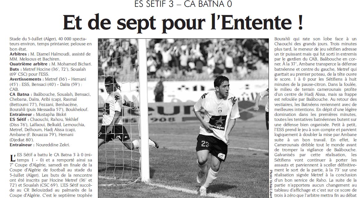 1.5.2010 Finale coupe ESS-CAB 3-0