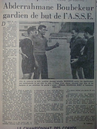 18.10.1953 le futur Mouloudéen Boubekeur à l'ASSE