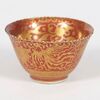 Coral ground gilt decorated cup - more information under request