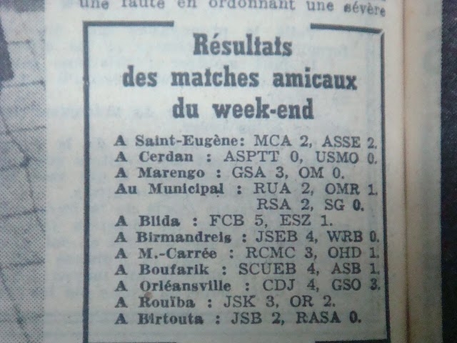 Aout 1954 Amical MCA-ASSE 2-2