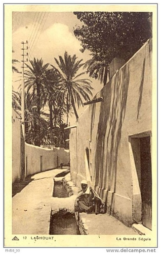 Résultat de recherche d'images pour "laghouat, Rue d'El Kabou ou de la Grande Seguia"
