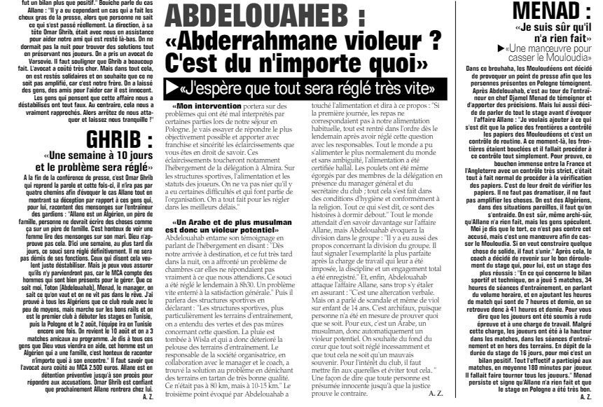 Le Mouloudia corps et âme avec Alane
