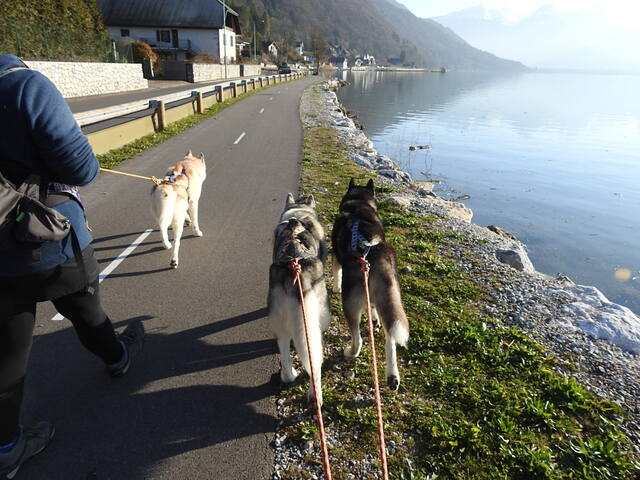 passage à Talloires au bord du lac d'Annecy