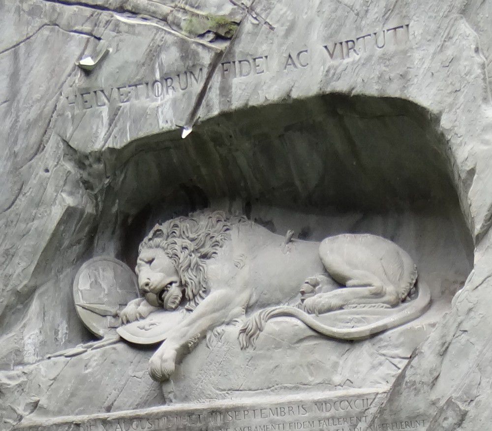 Le monument du Lion de Lucerne...
