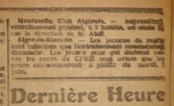 Le joueur Abdi assure les entrainements