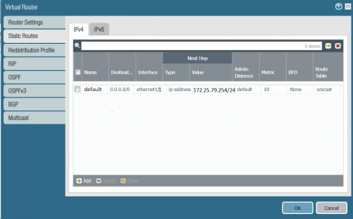 Configuration basique d'un pare-feu Palo Alto (vlan, nat, accès internet)
