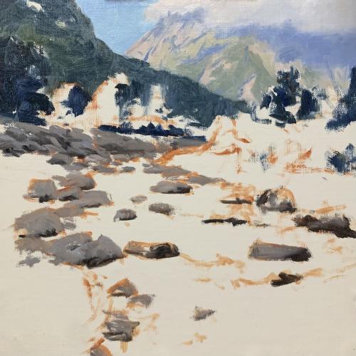 Dessin et peinture - vidéo 3801 : Comment peindre un torrent de montagne ? - huile, acrylique.