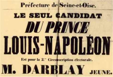 Résultat de recherche d'images pour "candidature officielle napoleon III"