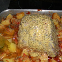 Rôti de porc, tomate, champignon, pomme de terre, flageolet... - Cuisine  familiale...