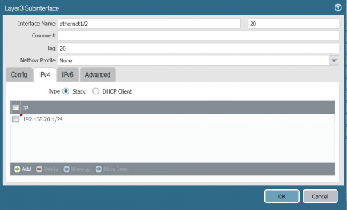 Configuration basique d'un pare-feu Palo Alto (vlan, nat, accès internet)