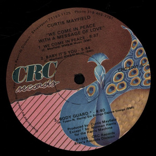 1985 : Album " We Come In Peace With A Message Of Love " CRC Records CRC 2001 [ US ]