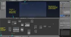 Le setup final pour faire un ciel étoilé