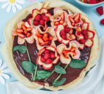 La tarte fleurie au chocolat