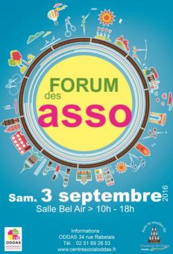 Forum des associations - Samedi 3 septembre 2016 - 10h-18h