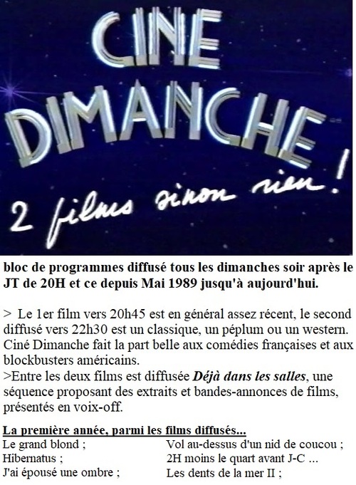 Nostalgiques ? ciné-dimanche