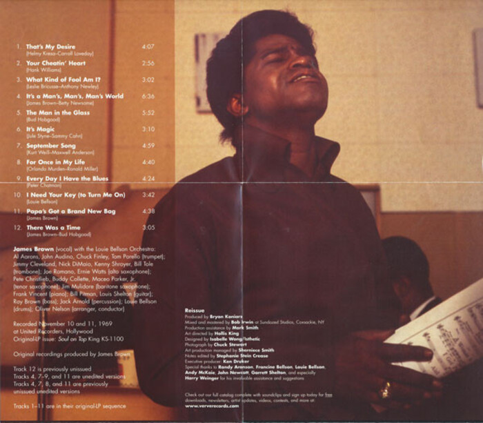 James Brown With The Louie Bellson Orchestra, Oliver Nelson : Album " Soul On Top " King Records K 1100 [ US ]