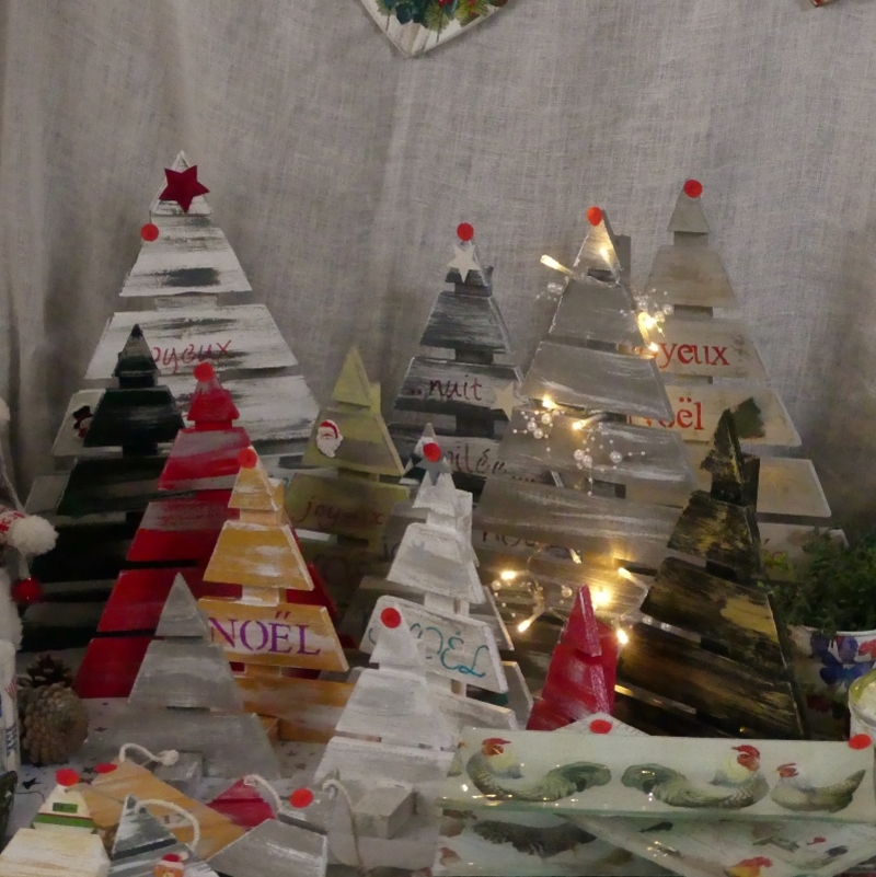 Le marché de Noël de l'abbaye de Chaalis 2017...créations décoratives de Nicole