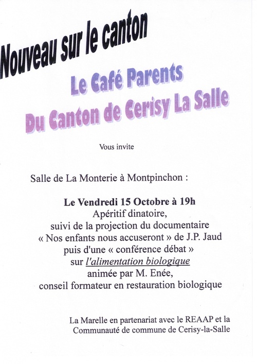 Affiche du premier café Parents