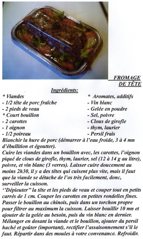 FROMAGE DE TÊTE