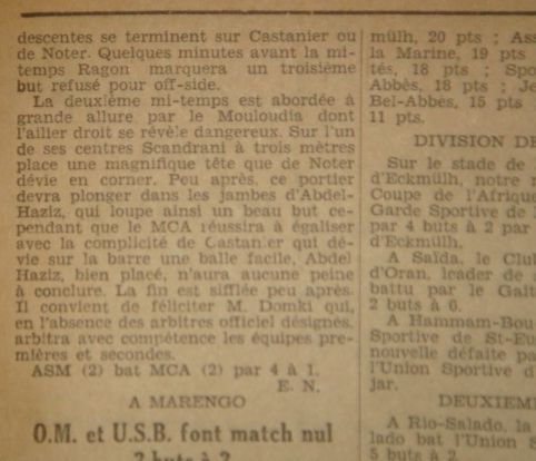 Dimanche 14.2.1932 à maison carrée MCA-ASM 2-2