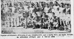 Sélection d'Oran-Sélection d'Alger 1-0  