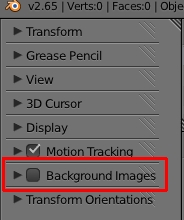 Trouver le panneau Background Images
