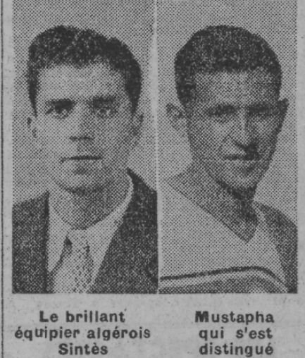 Samedi 1.11.1941 à Casabla,ca Maroc-Alger 3-3 avec Kerrarsi (Gallia)