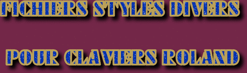 FICHIERS STYLES DIVERS ROLAND SÉRIE 1130