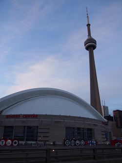 Baseball stadium and CN Tower