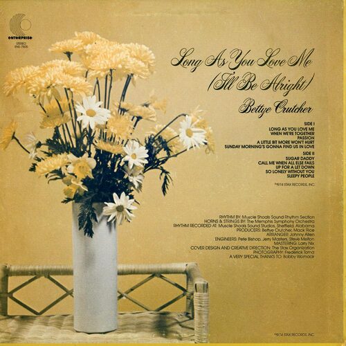Bettye Crutcher ‎: Album " Long As You Love Me (I'll Be Alright) " Enterprise Records ENS-7505 [ US ]