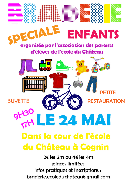 Braderie des enfants, le 24 mai !