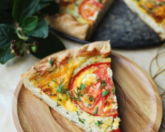 Quiche fondante tomates-mozzarella