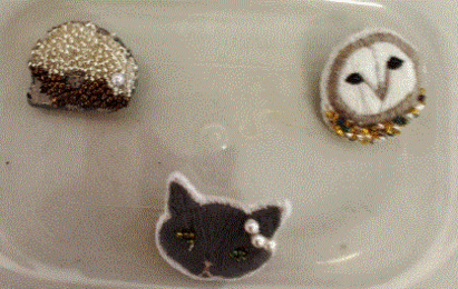 ANNIE broches animaux avec des perles .......