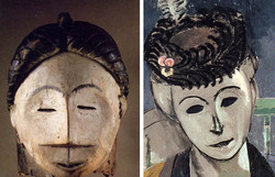 Masque Shira Punu Gabon et Madame Matisse