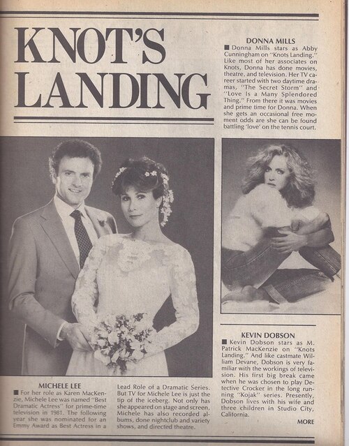 Knots Landing,in Night Times Soap "15 years of love1969 - 1984".