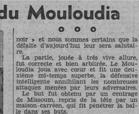 Dimanche 24.1.1937 à maison carrée RCMC-MCA 0-1