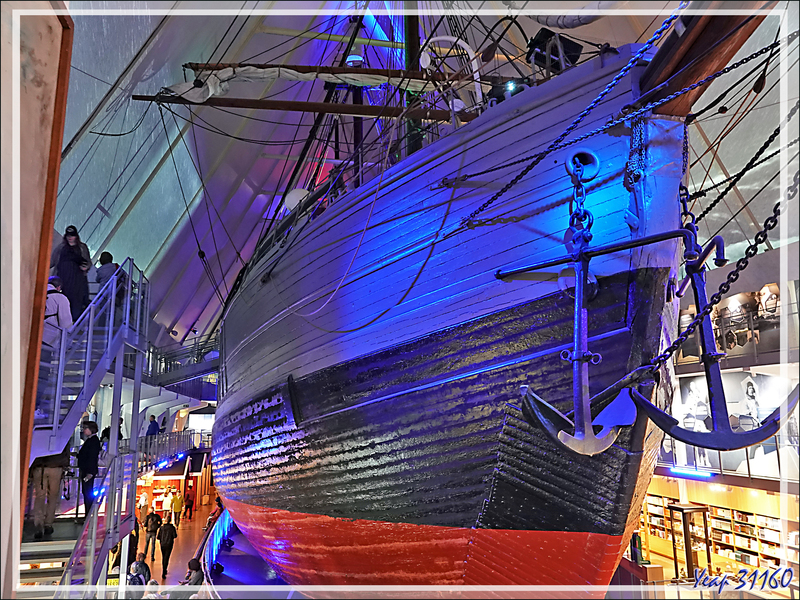 Visite du Frammuseet, musée du FRAM, navire d'exploration polaire de 1892 - Presqu'île de Bygdøy - Oslo - Norvège