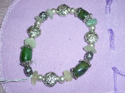 Bracelet métal et vert