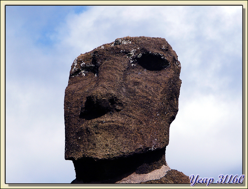 Tête de géant à l'Ahu Tahai - Rapa Nui (île de Pâques) - Chili
