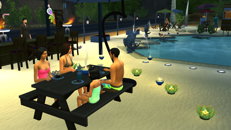 Sims 4 : Au resto de la plage